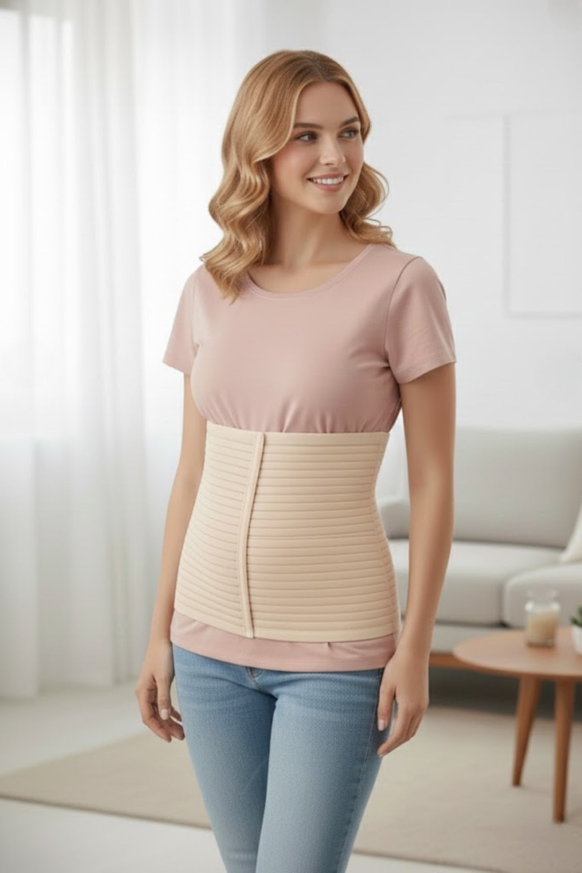 Doğum Sonrası Abdominal Karın Korsesi – Ayarlanabilir ve Bedensiz Toparlayıcı Korse