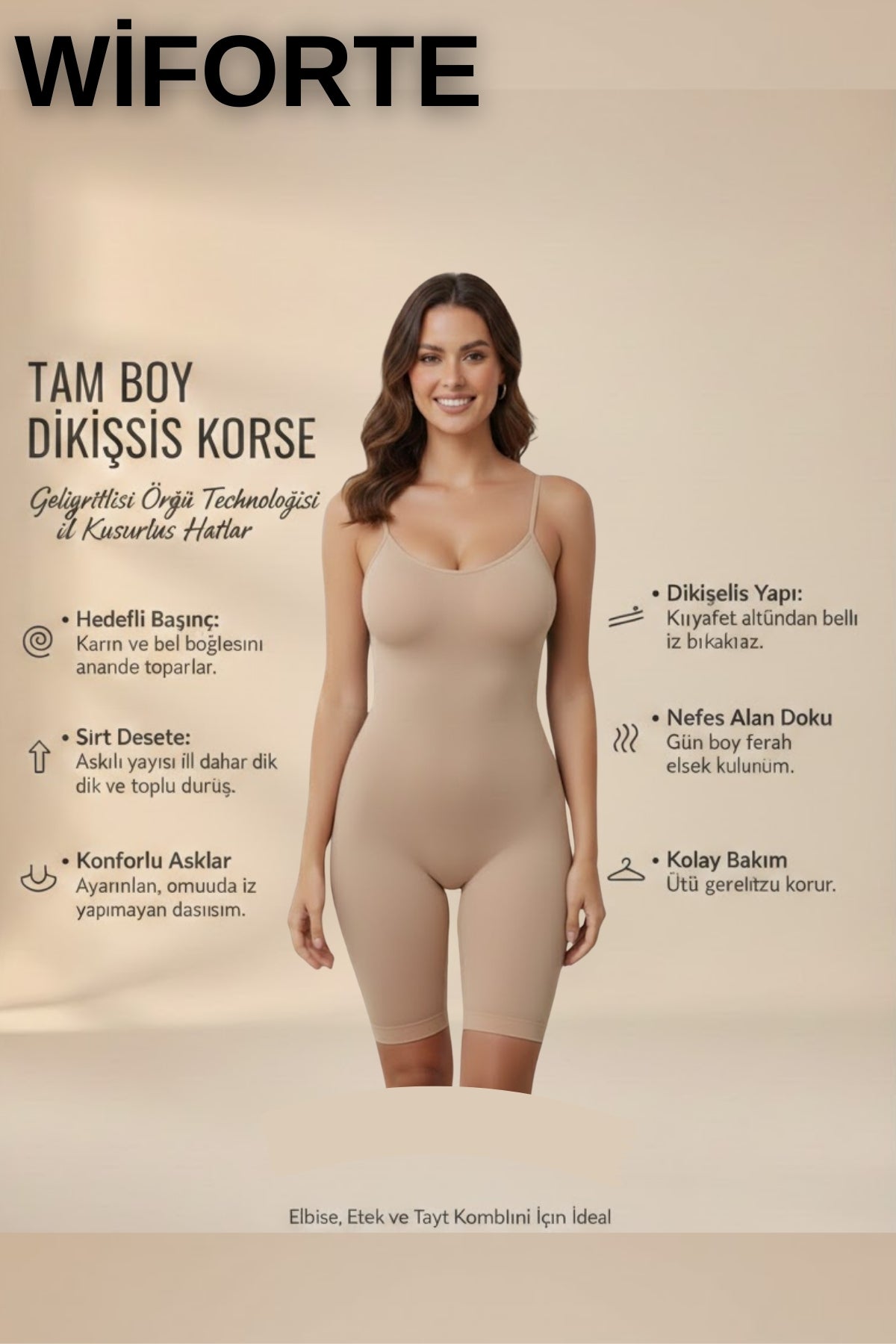 Kadın Çıtçıtlı Zıbın Body Korse Ayarlanabilir Askılı Göbek Bel Toparlayıcı Push Up Sıkılaştırıcı