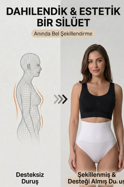 Kadın Toparlayıcı Büstiyer Korse Dikişsiz Pedli Kalın Askılı Destekleyici Spor Sütyen Rahat Kullanım