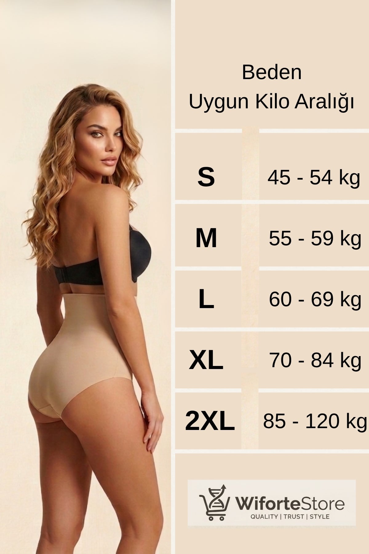 Yüksek Bel Slip Korse Dikişsiz Lazer Kesim İz Yapmaz Göbek Bel Basen Toparlayıcı Kadın
