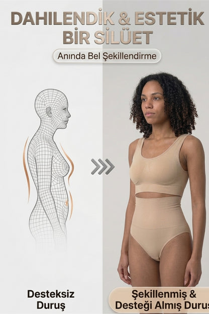 Sonox Kadın Toparlayıcı Büstiyer Korse Pedli Kalın Askılı Destekleyici Spor Sütyen Bralet